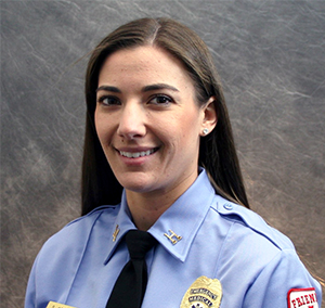 friendswood_smallerinarticle headshot of female first responder wearing her dress blues