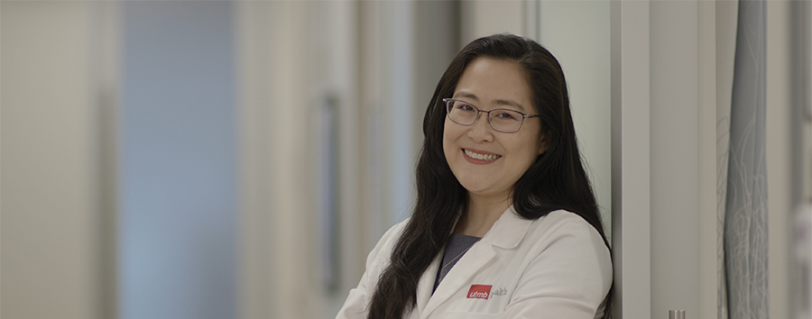 image of Dr. Julie Park in UTMB White Coat