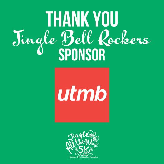 Thank You sponsor signage for Jingle Bell 5K