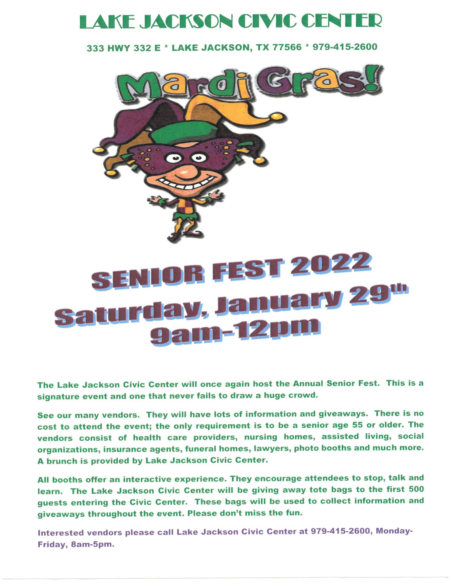 Senior Fest flyer