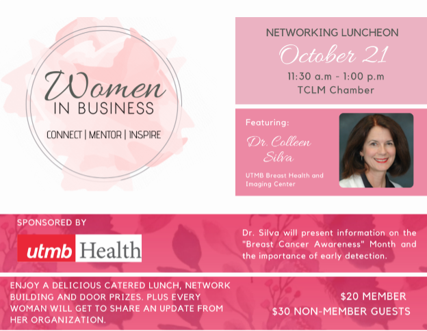 Women in Business event flyer with Dr. Colleen Silva