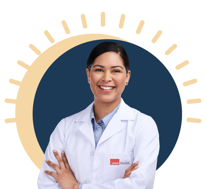 female doctor smiling at camera