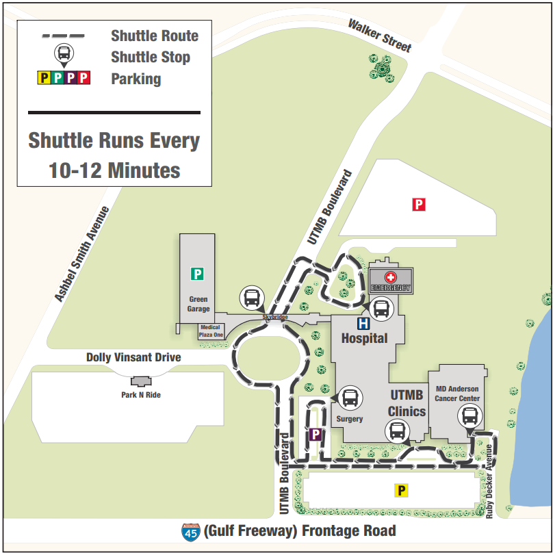 Parking and Shuttle, League City Campus 