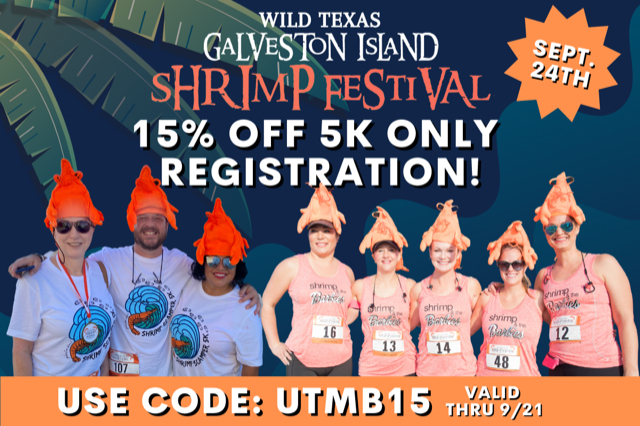 Shrimp Fest 5K Discount Code UTMB15