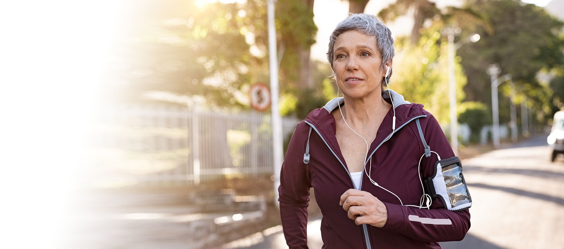 Woman jogging in the street