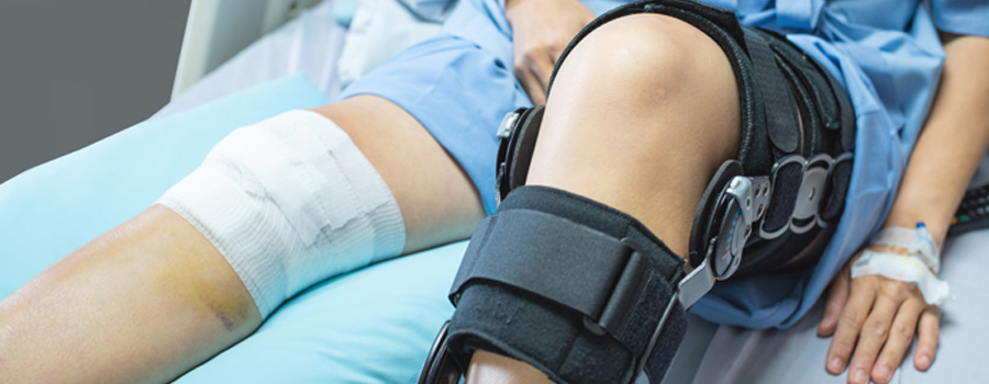 Picture of knee after surgery