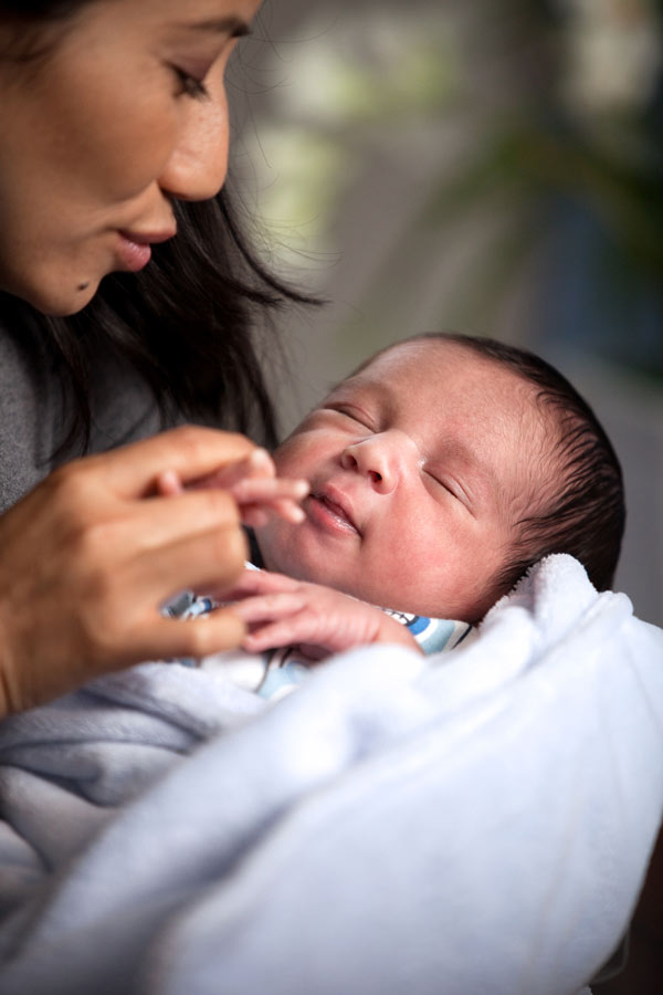 woman and baby