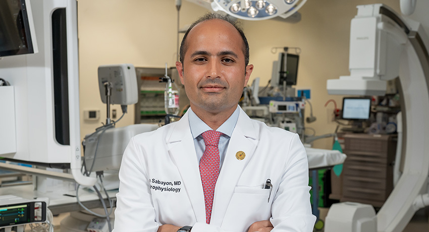 Electrophysiologist in cath lab.